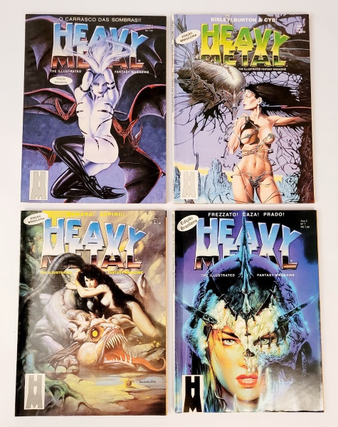 Quatro Revistas Heavy Metal: Ano 2 Nº 4 1996, Ano 1 Nº 5  1996, Ano 2 Nº6 1996, Ano 2 Nº 7 1996.  Em bom estado, com manchas e desgastes devido a ação do tempo.   Medidas: 28 x 21 cm