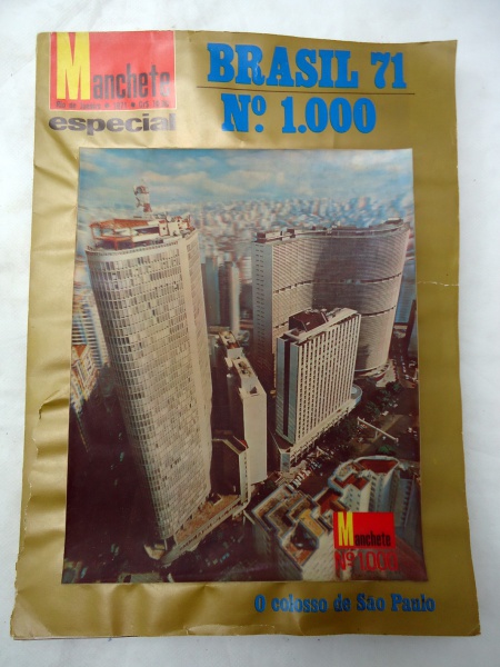Edição especial nº 1000 da Revista MANCHETE - Janeiro de 1971 - O Colosso de São Paulo - foto 3D capa
