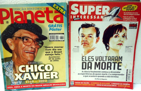 2 Revistas Super Interessante - Chico Xavier e Eles Voltaram da Morte (Espiritualismo)