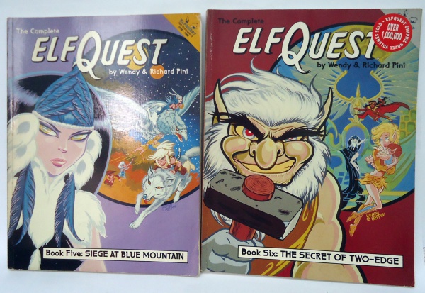 2 Comics Book nºs 5 e 6 - ELF QUEST - 1988 e 1989 - em inglês - mais de 1milhão de vendas.