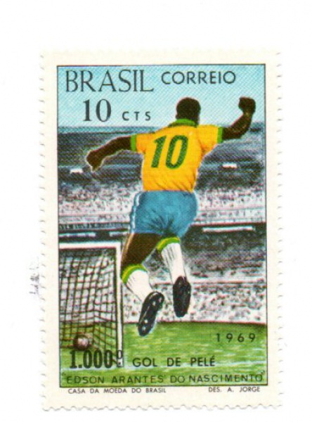 BRASIL - 1000º GOL DE PELÉ ANO 1969