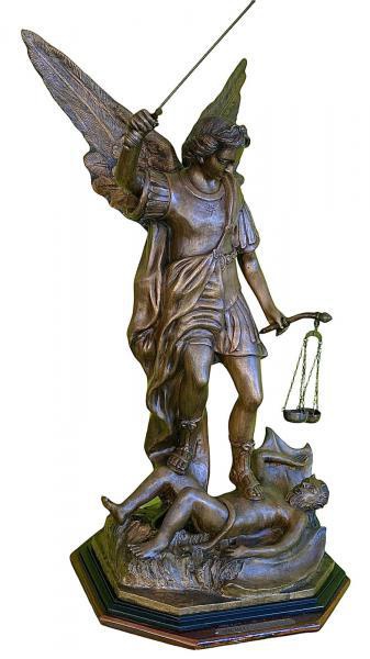 S. FERETI - Arte Sacra - Antigo e suntuoso grupo escultórico italiano em bronze maciço, representand