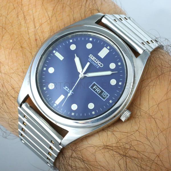 Relógio original Seiko DX 38mm, quartzo, referência 5Y2