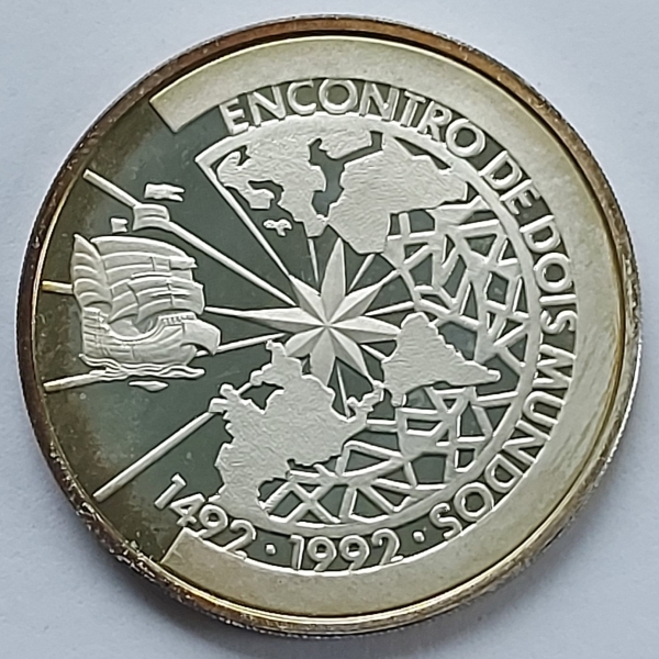 Moeda 500 Cruzeiros 1991 (Prata), Cat. Ref. P727, na Capsula Quadrum