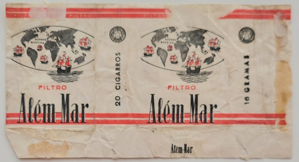 alem mar cigarettes Antiga embalagem de cigarros ALÉM MAR, em maço de orige