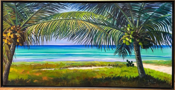 Joel Oliveira - Quadro, óleo sobre tela, medindo 70x140cm, com moldura. - 33033