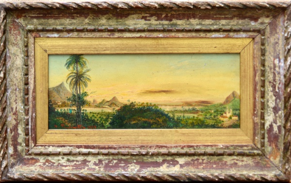 Nicola A. Facchinetti, Panorama da Lagoa Rodrigo de Freitas, pintado do Natural efeito da Tarde -