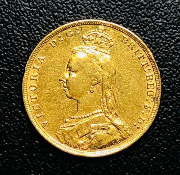 1 Libra esterlina 1891 REINO UNID0 - Ouro (.9167) 7,99 g 22 mm - RAINHA Victoria - KM 767