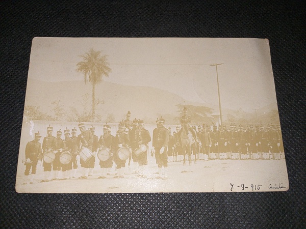 Brasil, postal déc 10, "Rio de Janeiro - Desfile Militar em 1915 na Quinta da BOA VISTA (parada
