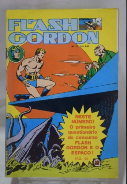 JR 9111 - Revista Gibi/Quadrinhos Flash Gordon, nº 13, decada de 70, Med e peso aprox. 14 x 20 cm, 7