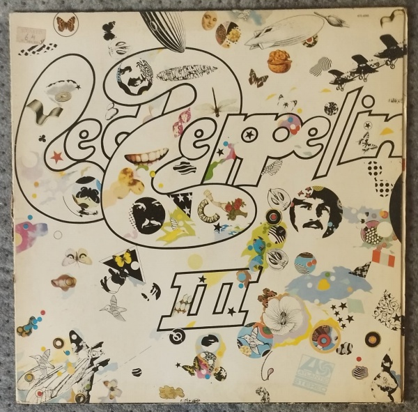 Lp Led Zeppelin lll, capa gatefold com encarte, ano 1991, capa e disco vg+