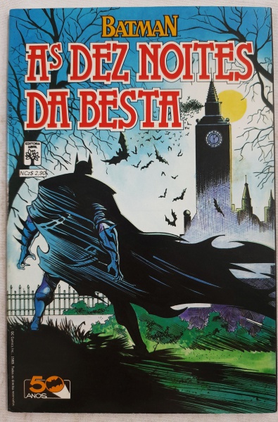 Revista  Batman As Dez Noites da Besta , editora Abril Cultural, formato Americano, Novo - Banca.