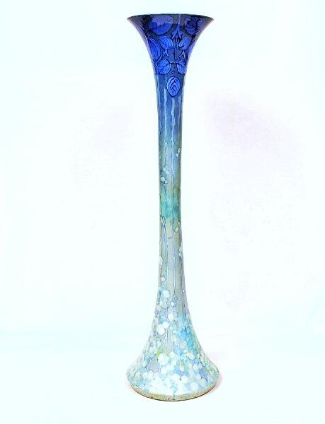 EDMUND LACHENAL (1855-1948) - Maravilhoso e raro vaso em cerâmica francesa Art Nouveau em cerâmica r