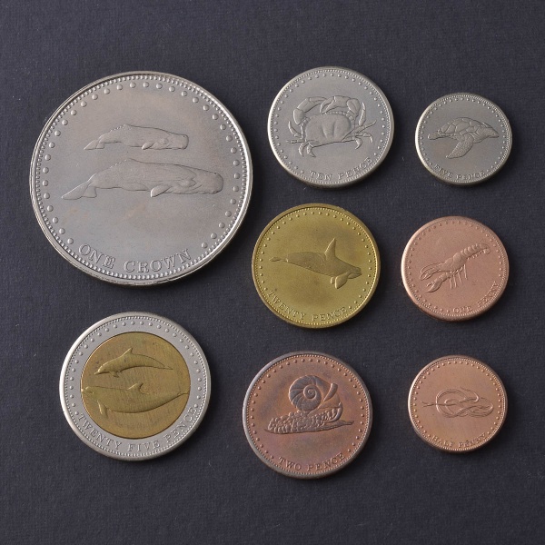 コレクション this is trust coins Coleção de Moedas de TRISTÃO DA CUNHA, Flor de Cunho.