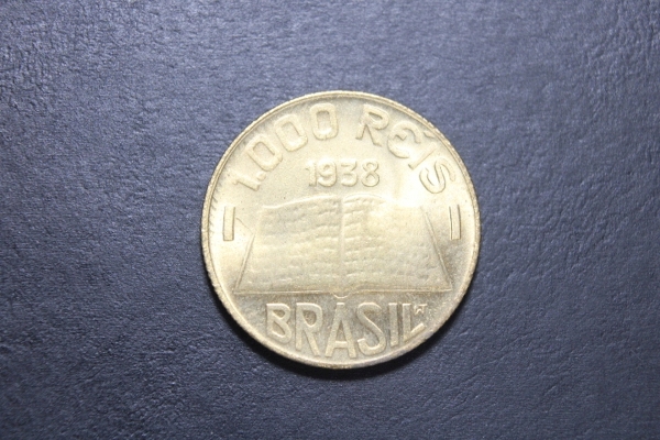 moeda do Brasil, 1000 reis de 1938 flor de cunho