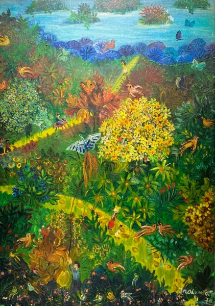 Iracema Ruffolo Arditi (1924 - 2006) - "UM MENINO DE SORTE " - óleo sobre tela, Medindo 33 x