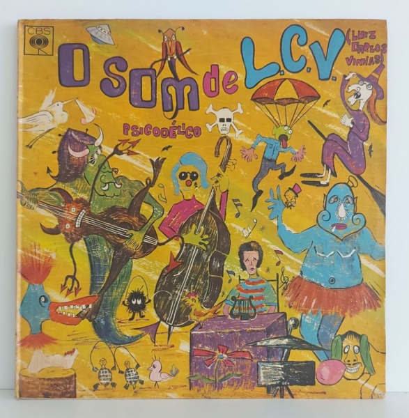 Disco de Vinil Luiz Carlos Vinhas, O Som Psicodélico de L. C. V. 1968. Mídia VG+, mínimo chiado, Cap