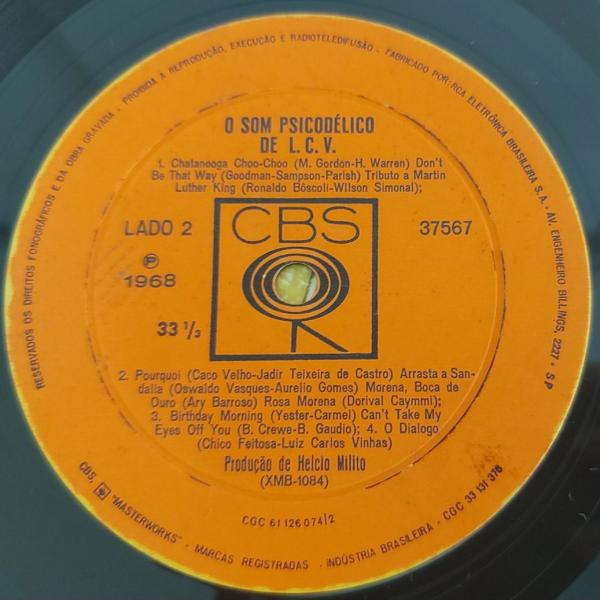 Disco de Vinil Luiz Carlos Vinhas, O Som Psicodélico de