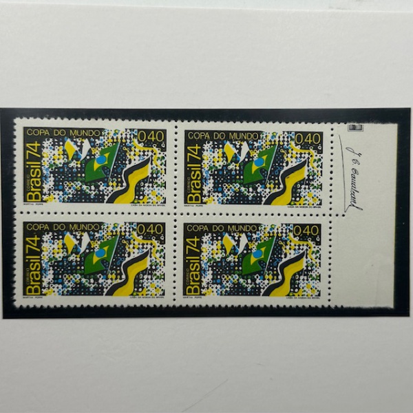 A mais rara variedade de selos temáticos de esportes do Brasil. 5.8.1974 Homenagem ao vencedor do ca
