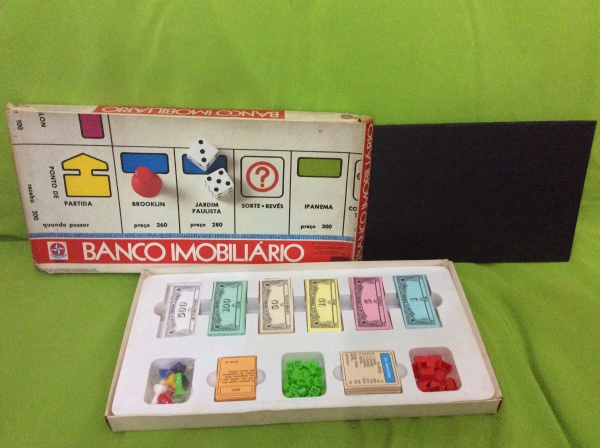 Brinquedos Raros - Tabuleiro do Jogo Banco Imobiliário Junior Ano 1980