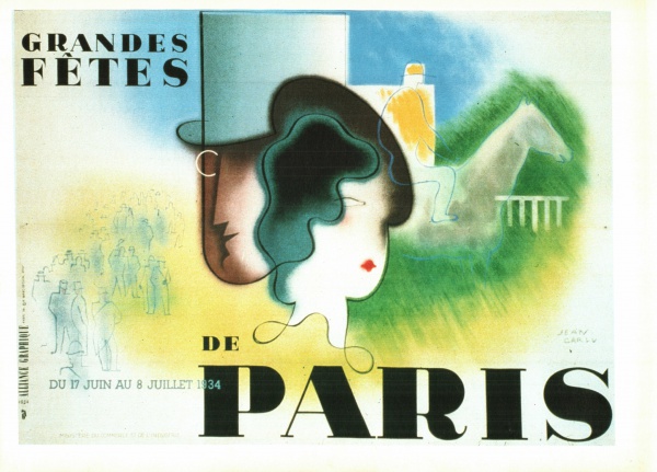 Grandes Fêtes de Paris - Jean Carlu (artist) Lindo Poster impresso