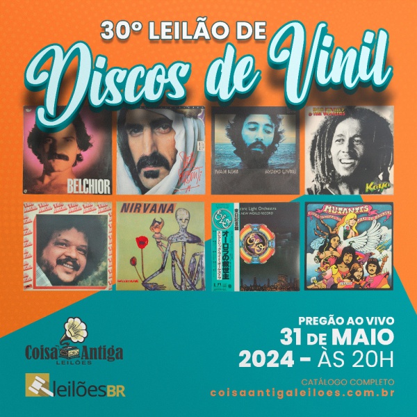 30º LEILÃO DE DISCOS DE VINIL - ROCK, POP, MPB, JAZZ