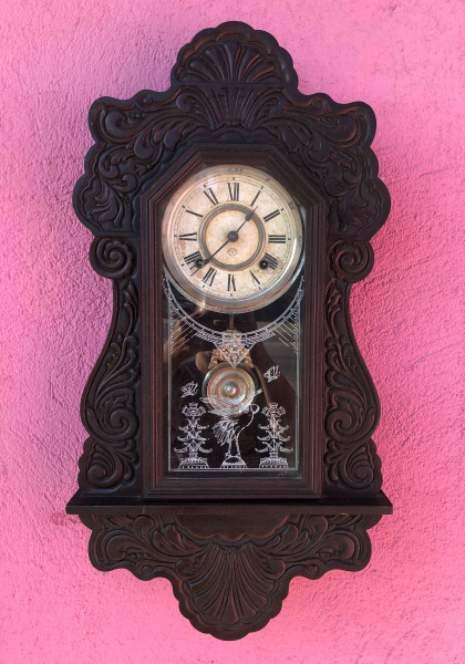 ANSONIA TRADEMARK - Antigo Relógio de parede da marca americana Ansonia início do séc. XX, modelo