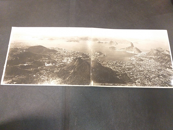 Brasil, fotografia dupla, original da déc 30/40, "Rio de Janeiro - Panorama do Corcovado". M