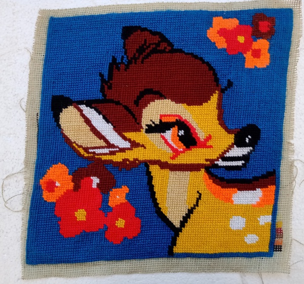 Bambi, tapeçaria, 40x40cm, sem moldura