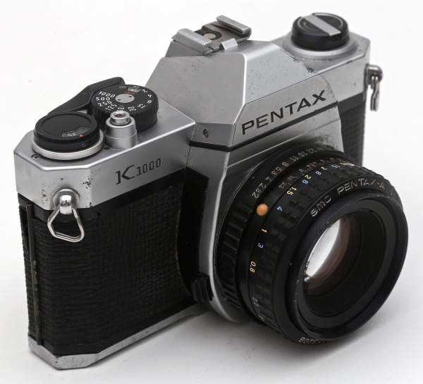 Câmera fotográfica Pentax K1000, fabricação japonesa (c