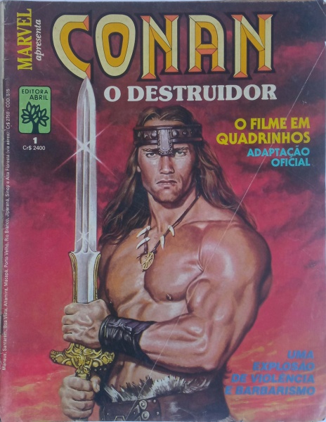 CONAN: O DESTRUIDOR - N1 - Marvel - Editora Abril - 1985 - 50 páginas - Com marcas de tempo.
