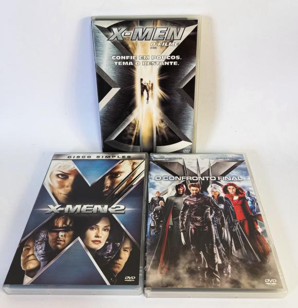 X-MEN Trilogia de DVD´S. Inclui os 3 filmes. Medidas do