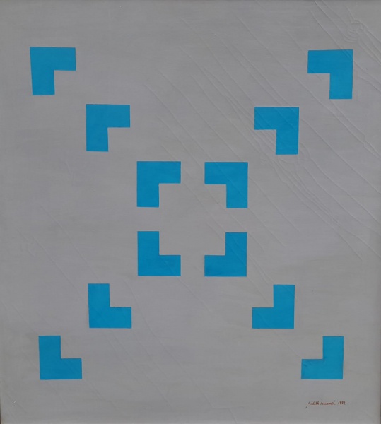 Judith Lauand, Sem Título - datado de 1982 - óleo sobre tela medindo 60x90cm, a.c.i.d e verso com