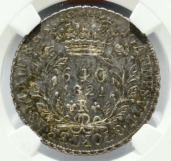 Relogios . BRASIL - 960 RÉIS - 1820R - SOB/FC - VAR. 7B - GRADUADA foto 1