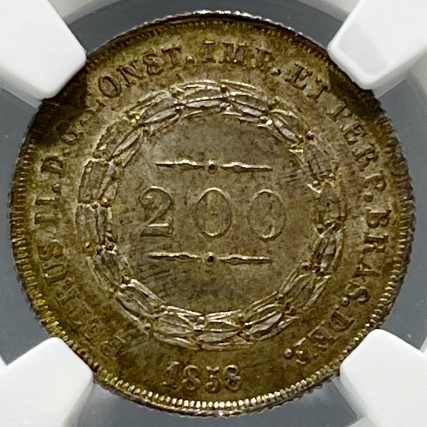 Relogios . BRASIL - 960 RÉIS - 1825R - SOB/FC - REVERSO INCLINADO foto 5
