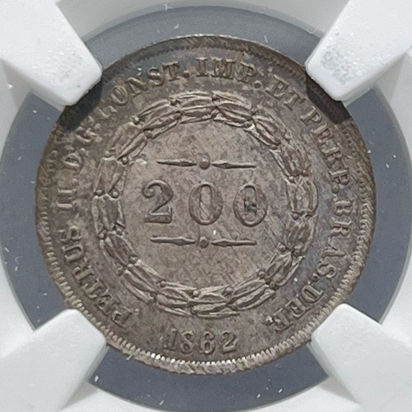 Relogios . BRASIL - 960 RÉIS - 1825R - SOB/FC - REVERSO INCLINADO foto 7
