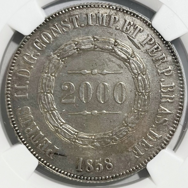 Relogios . BRASIL - 1000 RÉIS - 1889 - SOB/FC - GRADUADA NGC AU58 foto 8
