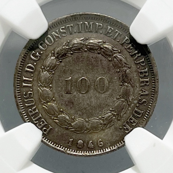 Relogios . BRASIL - 200 RÉIS - 1860/50 (NÃO CATALOGADA!) - FLOR DE foto 8