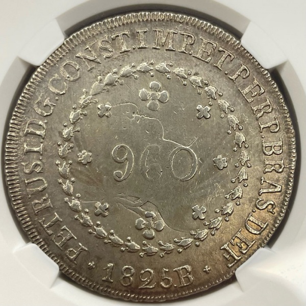 Relogios . BRASIL - 1000 RÉIS - 1858 - FLOR DE CUNHO - GRADUADA NG foto 3