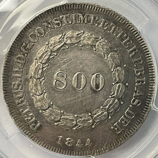 Relogios . BRASIL - 1000 RÉIS - 1858 - FLOR DE CUNHO - GRADUADA NG foto 4