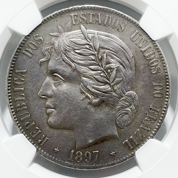 Relogios . BRASIL - 800 RÉIS - 1844 - SOB/FC - GRADUADA PCGS AU DE foto 8