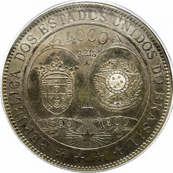 Relogios . BRASIL - 2000 RÉIS - 1891 - SOB/FC - GRADUADA NGC AU DE foto 2