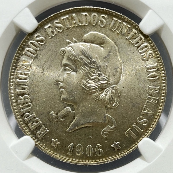 Relogios . BRASIL - 4000 RÉIS - 1900 - FLOR DE CUNHO - 4 CENTENÁRI foto 2