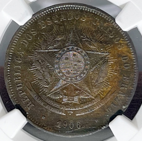 Relogios . BRASIL - XX RÉIS - 1821R - SOB/FC - GRADUADA NGC AU DET foto 8