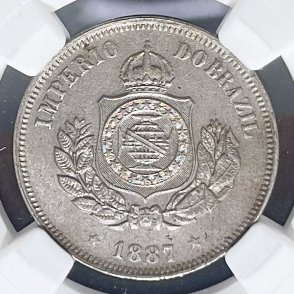 Relogios . BRASIL - 20 RÉIS - 1896 - SOB/FC - GRADUADA NGC AU55 BN foto 6