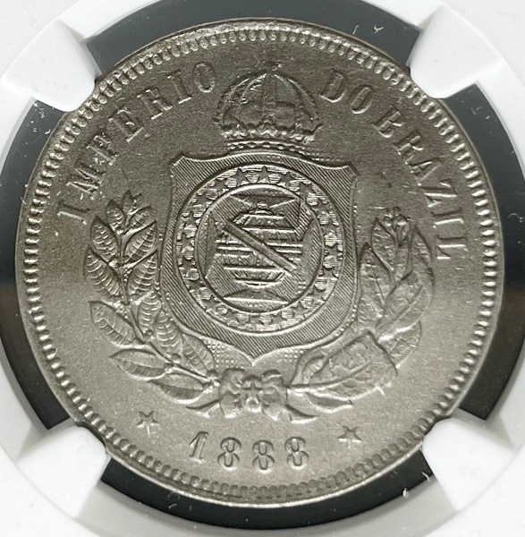 Relogios . BRASIL - 20 RÉIS - 1896 - SOB/FC - GRADUADA NGC AU55 BN foto 8
