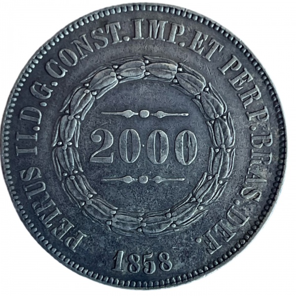 Relogios . BRASIL - BALASTRACA DE 200 RÉIS 1864 - 1870 - (sobre me foto 2
