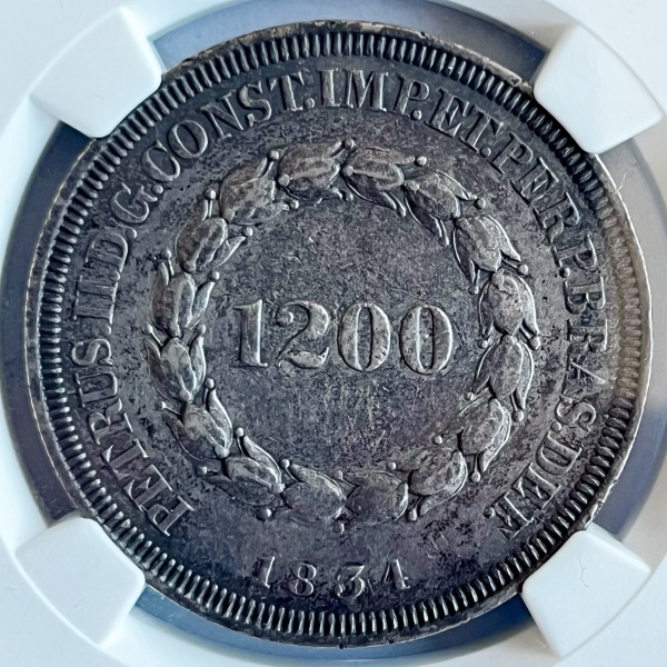 Relogios . BRASIL - 200 RÉIS 1876 - SOBERBA - V019 -  PAGAMENTO PO foto 4