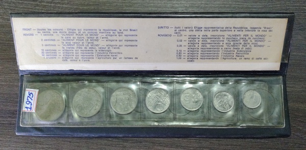 FAO## Set completo com as Moedas FAO 1975 a 1978 Flor