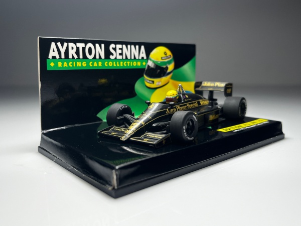 Lotus 98 T Renault 1986 JPS Preto #12 Ayrton Senna - Mi
